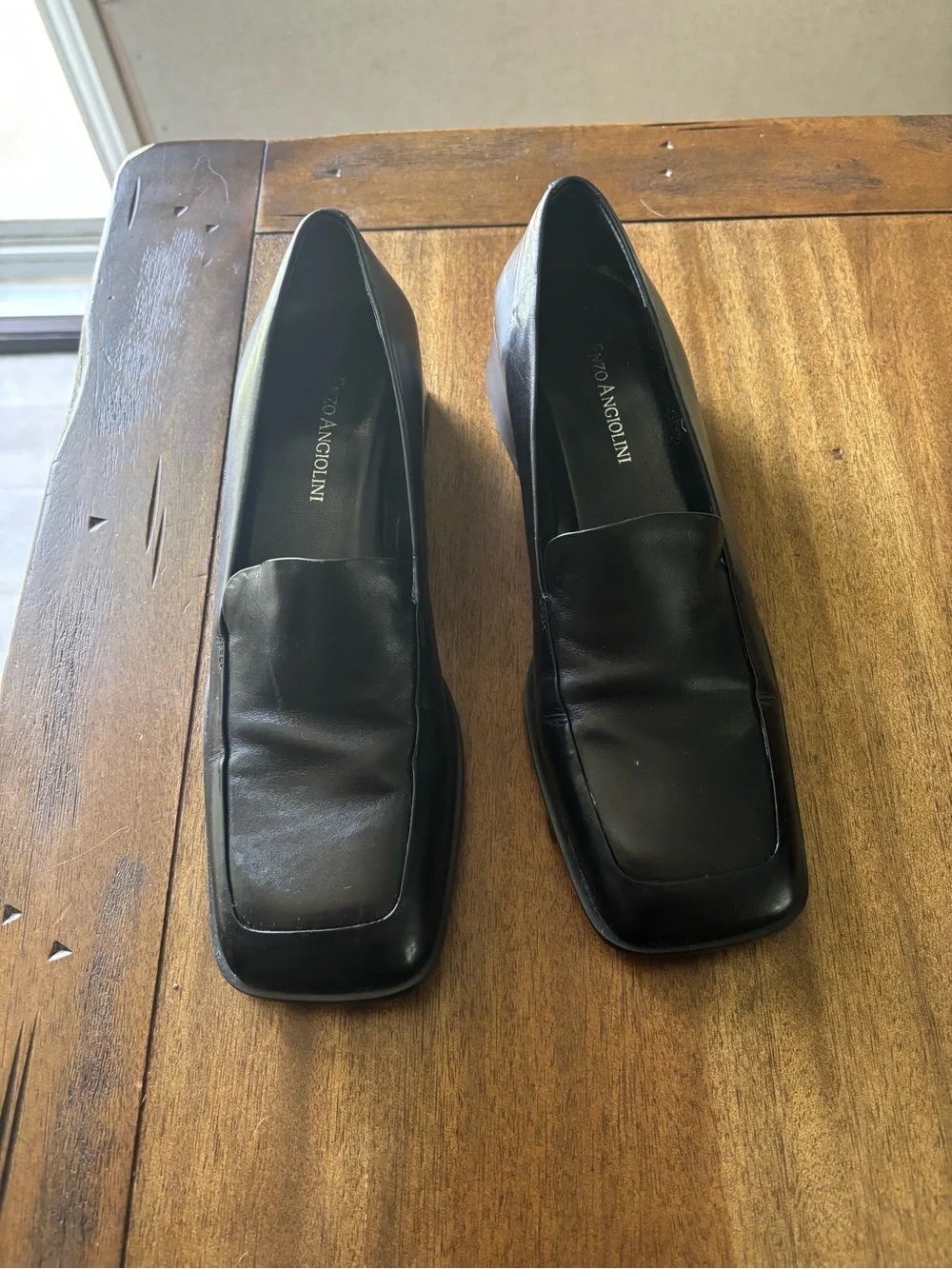 Black Leather Women’s Slip-On Loafers